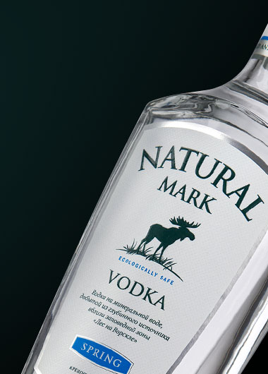 Vodka NATURAL MARK design.